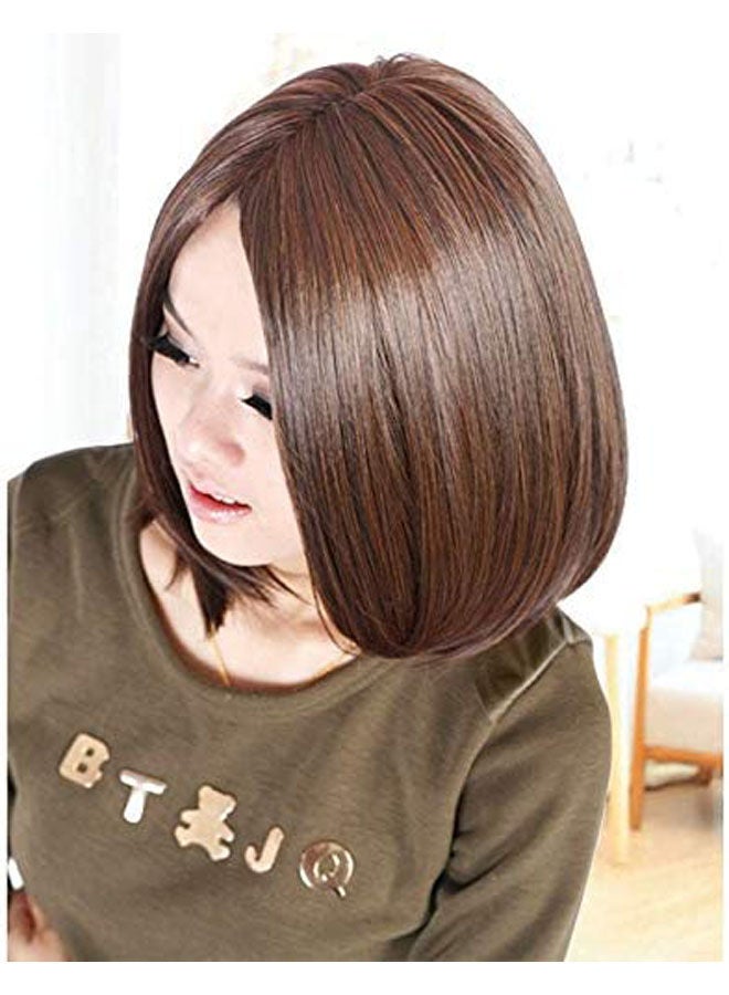 Fashion Lovely Short Straight Bobo Wigs Brown - Image 2