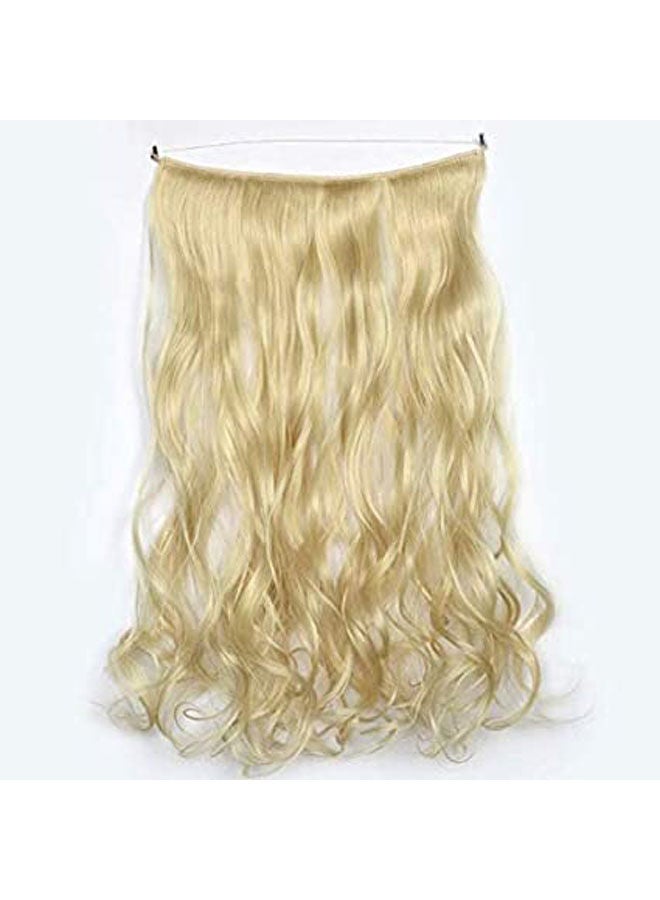 Generic Hairline Hair Extension Hair Piece Fashion  One Piece Curly Hair Wig Blonde