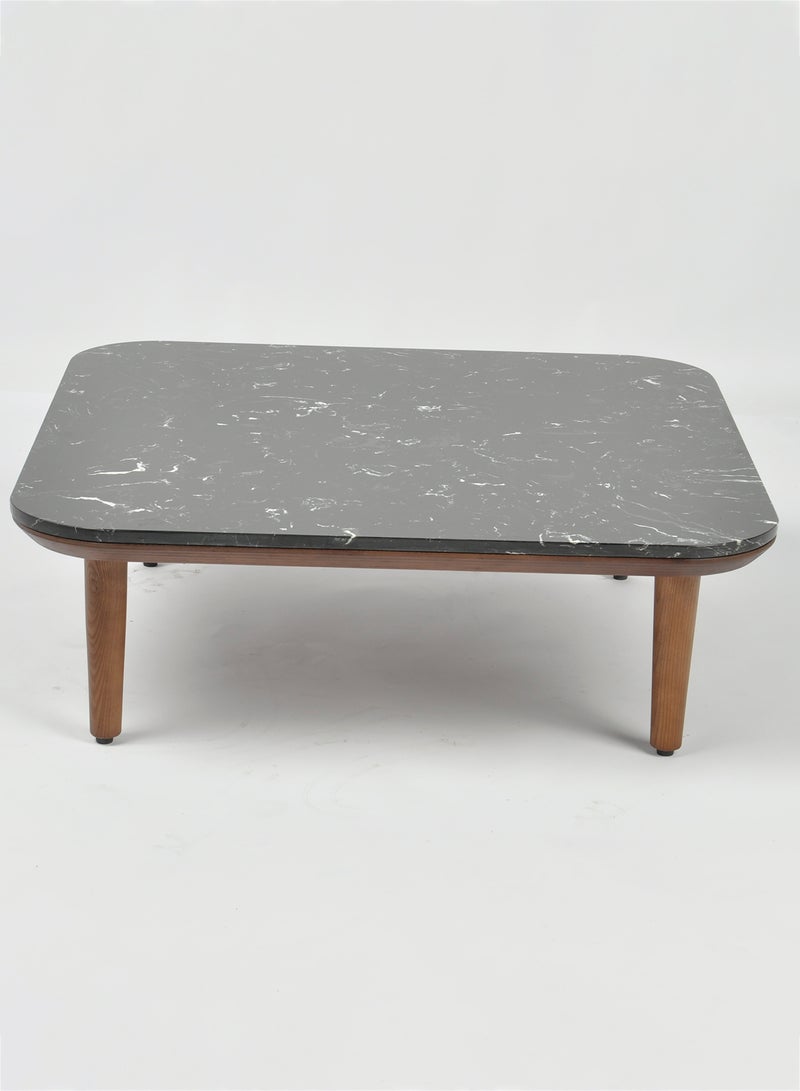 Switch Coffee Table Used As Coffee Corner And Side Table In Marble - Black 80*80*26cm  - Image 2