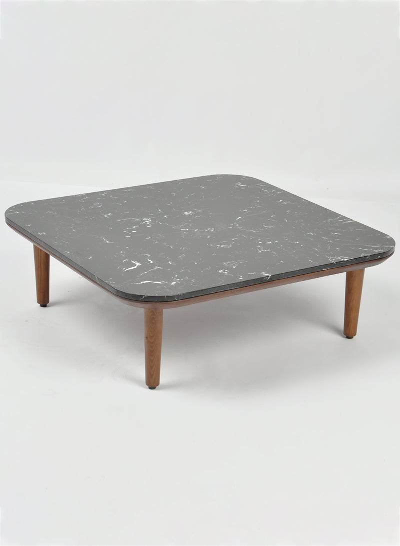 Switch Coffee Table Used As Coffee Corner And Side Table In Marble - Black 80*80*26cm  - Image 5