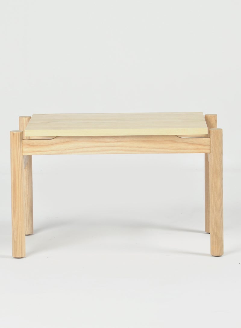 Switch Modern Rectangular Coffee Table With Wood Top Wood Legs For Living Room Natural 60x40x37cm  - Image 1