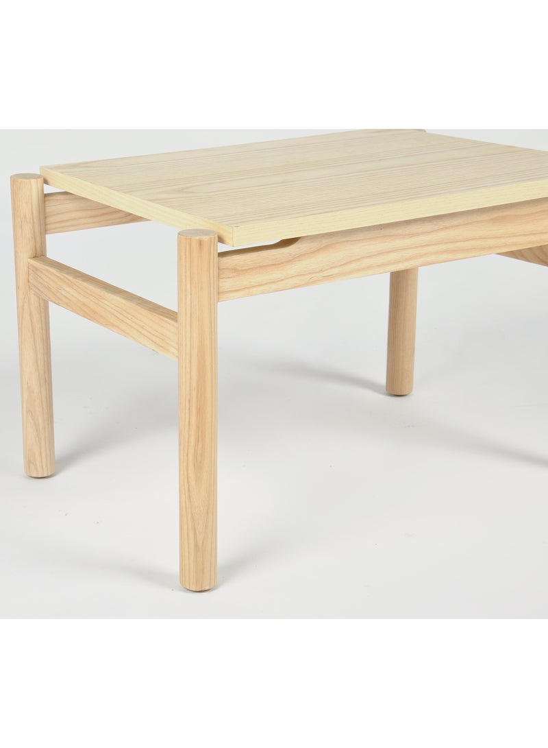 Switch Modern Rectangular Coffee Table With Wood Top Wood Legs For Living Room Natural 60x40x37cm  - Image 4