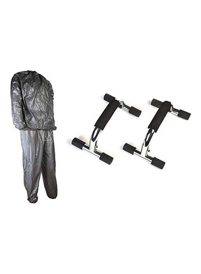 Sauna Suit 5Xl With Hand Grips For Push-Ups