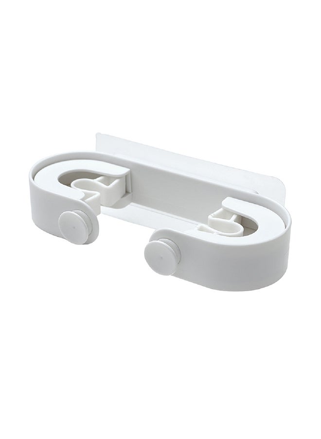 Bathroom Strong Wall Mounted Mop Hook White 20x8x4cm - Image 1
