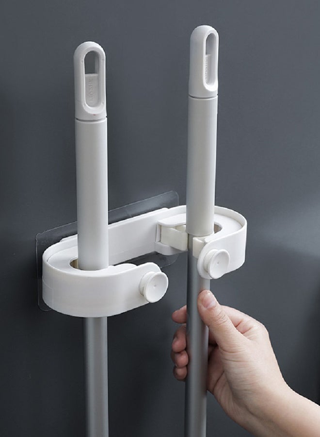 Bathroom Strong Wall Mounted Mop Hook White 20x8x4cm - Image 5