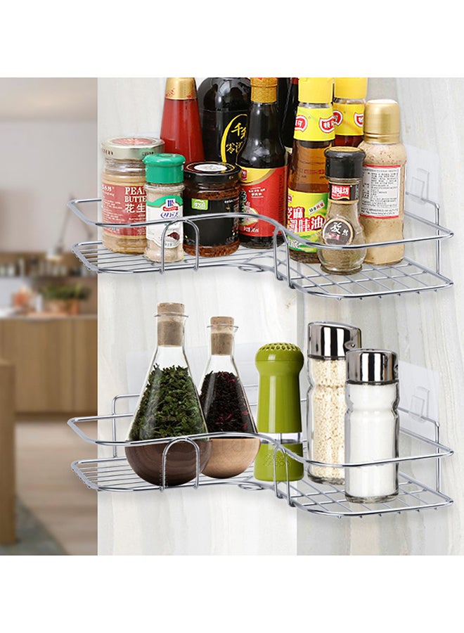 Stainless Steel Shelf Silver 26x26x4cm  - Image 3