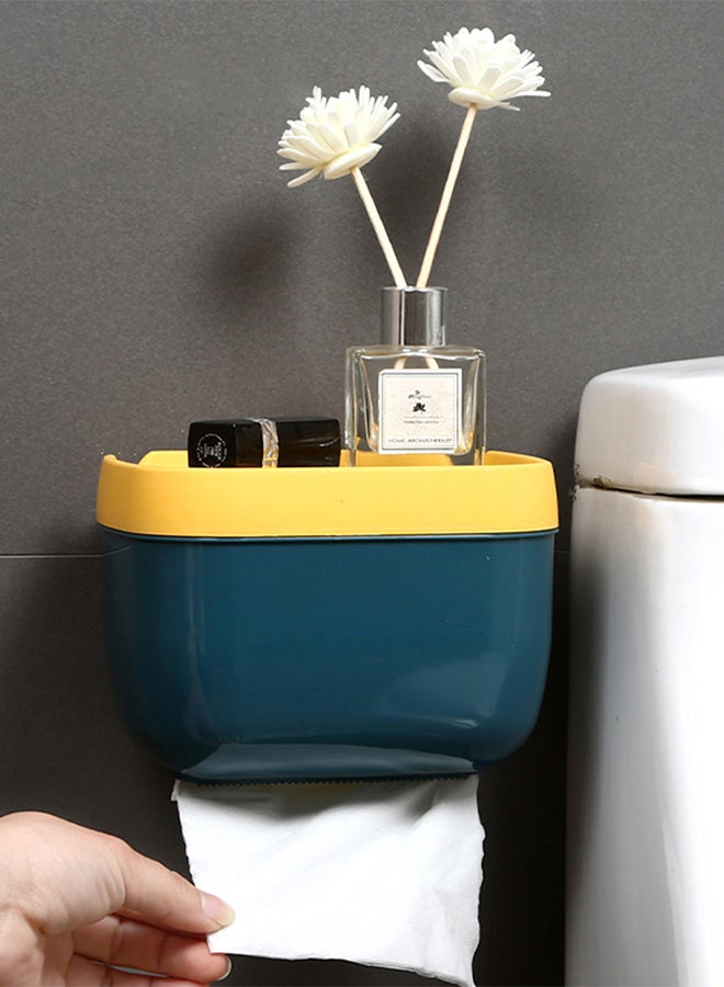 Toilet Tissue Box Blue 16x13x12cm  - Image 2