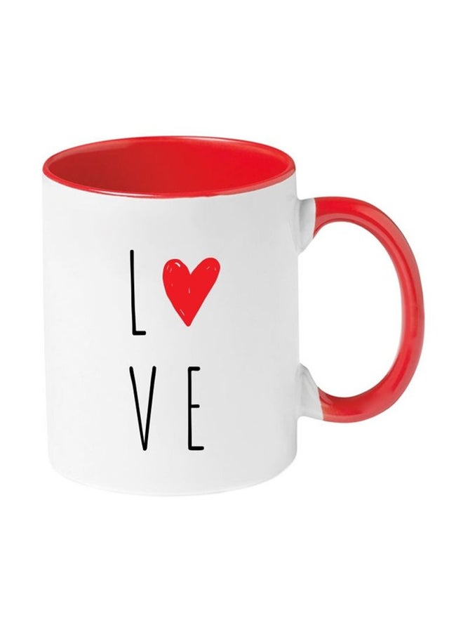 إم إي سي Printed Valentine Coffee Mug White/Red/Black - Image 1