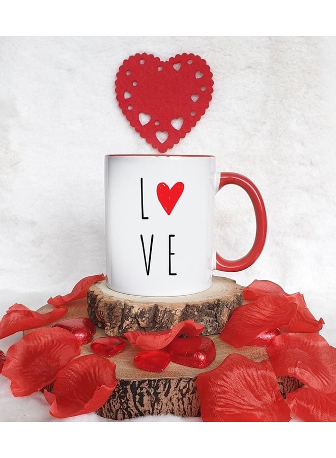 إم إي سي Printed Valentine Coffee Mug White/Red/Black - Image 2