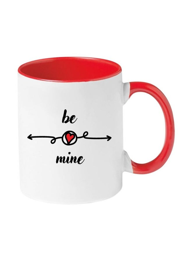 MEC Printed Valentine Coffee Mug Be Mine White/Red/Black 350ml  - Image 1