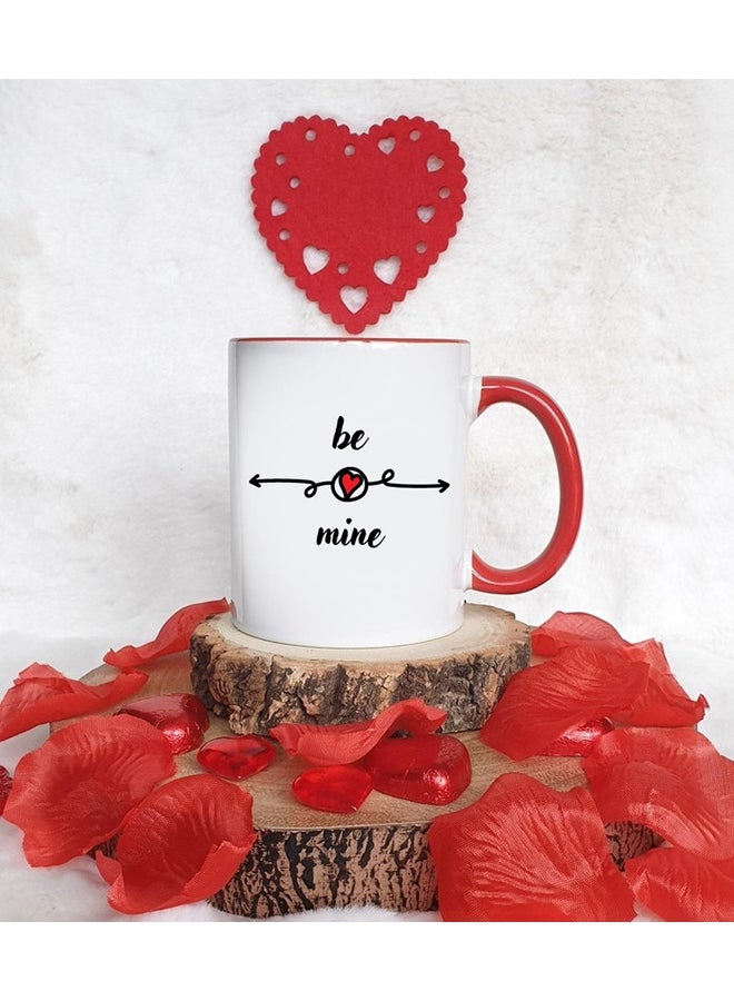 MEC Printed Valentine Coffee Mug Be Mine White/Red/Black 350ml  - Image 2