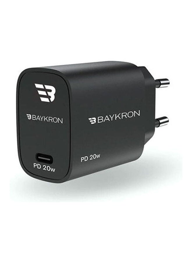 بايكرون Power Delivery 20W Usb-C Wall Charger Eu Black - Image 1