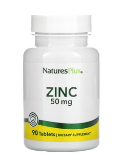 Nature's Plus Amino Acid Chelate Zinc Dietary Supplement 50 mg - 90 Tablets  - Image 1