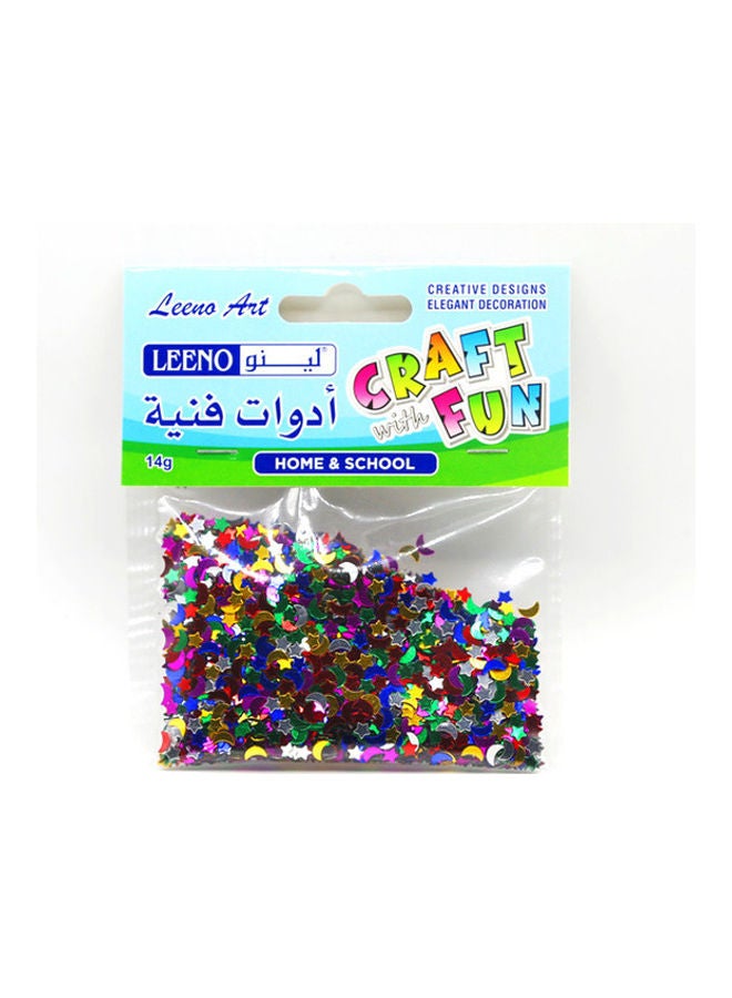 LEENO - Glitter Stars and Moon Confetti Multicolour - Image 1