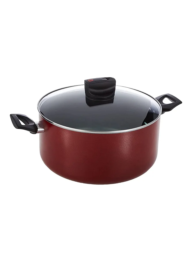 Prestige Safecook Non-stick Cov Stockpot Red 28cm