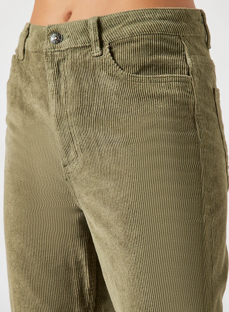 ONLY Corduroy Trousers Green