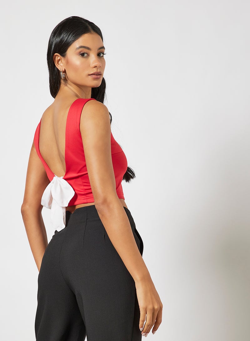 Aila - Back Bow Crop Top Multicolour - Image 1