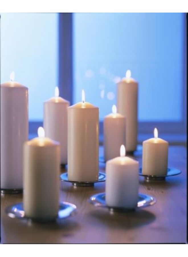 Unscented Block Candle White 15cm - Image 2