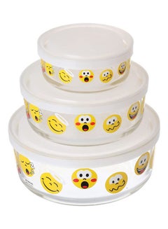 3-Piece Plastic Food Container Set Multicolour 12-15-18cm - v1644827789/N52599137A_1