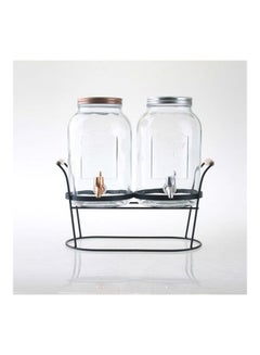 Set Of 2 Juice Dispenser With Stand 1GL Clear 3.8Liters
