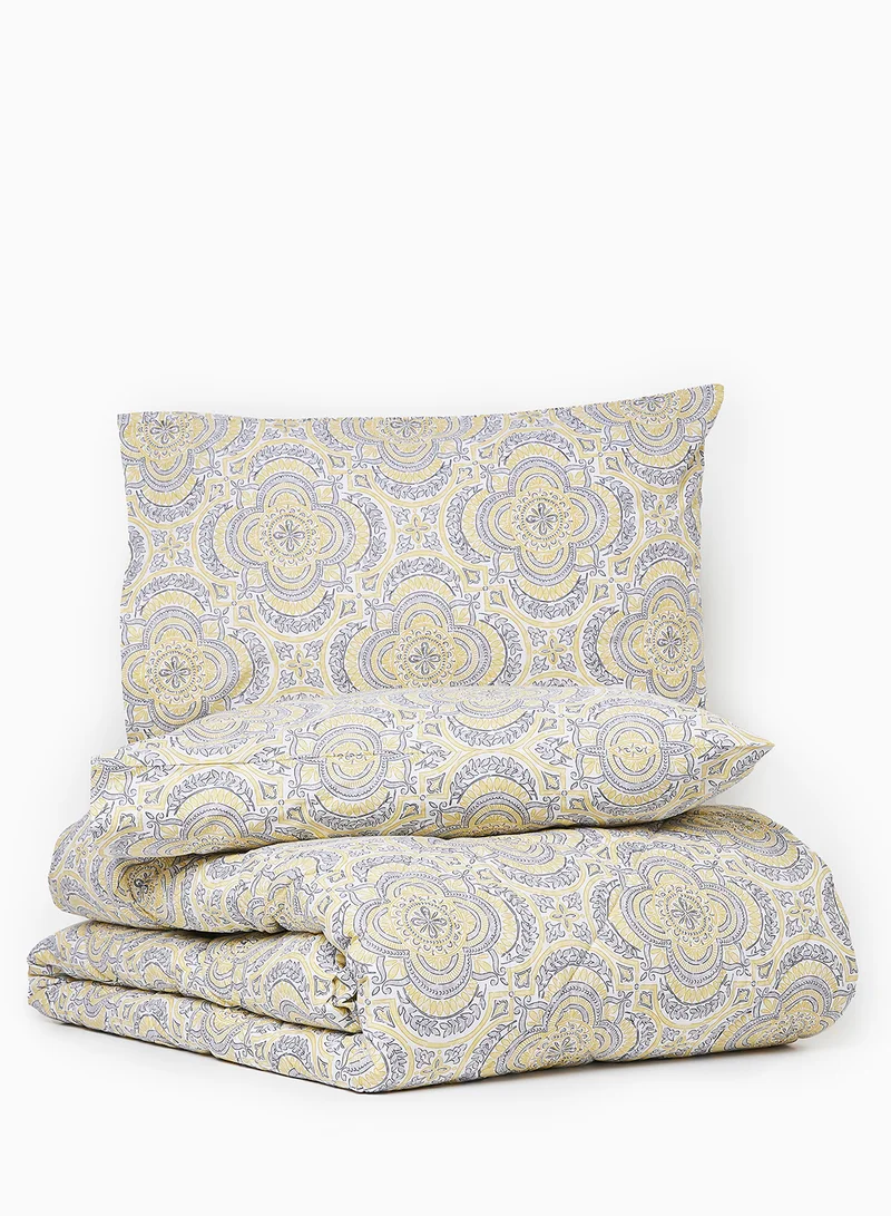 Noon East Comforter Set With Pillow Cove, Comforter For Queen Size Mattress - Morgan 100% Cotton Percale - Sleep Well Lightweight And Warm Bed- Taupe 160 x 220+Pillow Cover 50x75cm