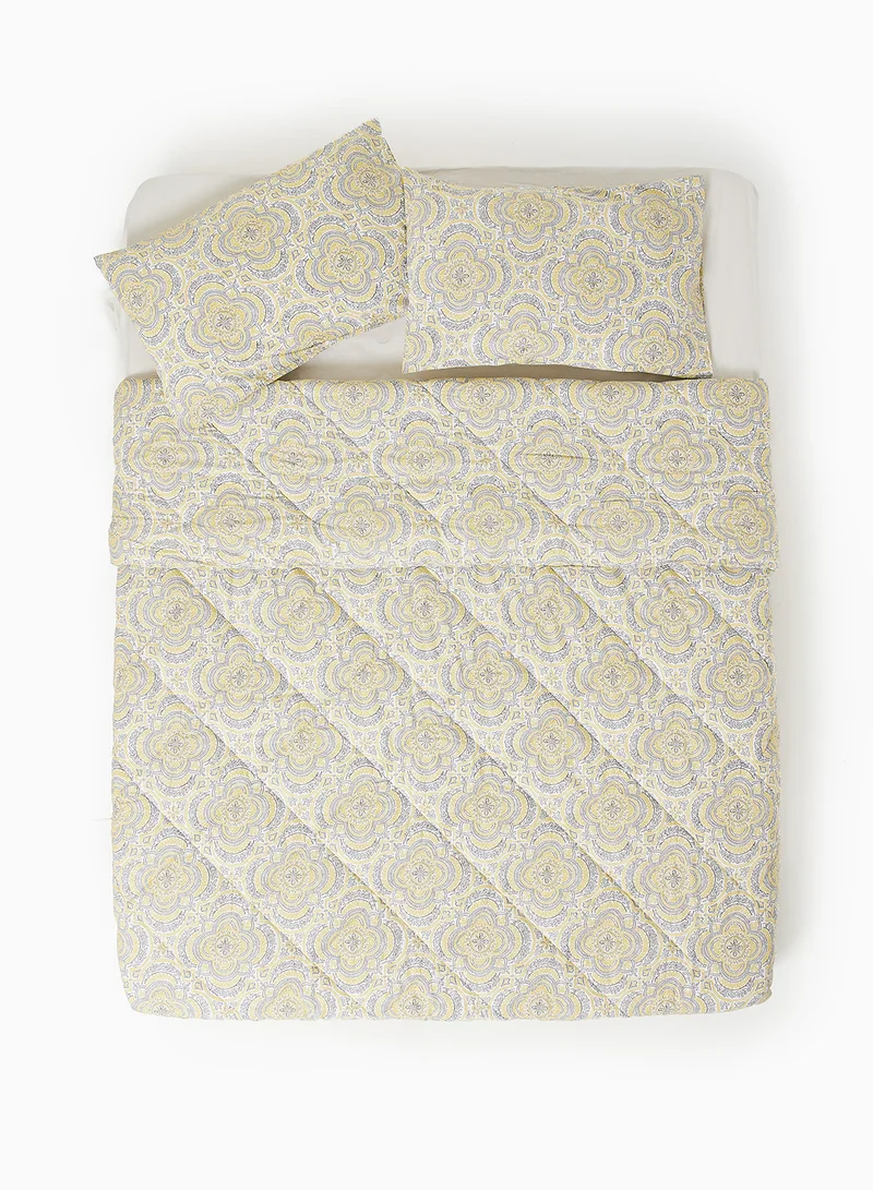 Noon East Comforter Set With Pillow Cover - For King/Super King Size Mattress - 100% Cotton Morgan Percale - Sleep Well Lightweight And Warm Bed Linen - Taupe 260X240cm + pillow cover 50X75cm