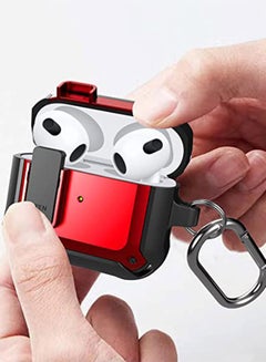 FITME Full-Body  Protective Cover For Apple AirPods 3 Black/Red  - Image 4