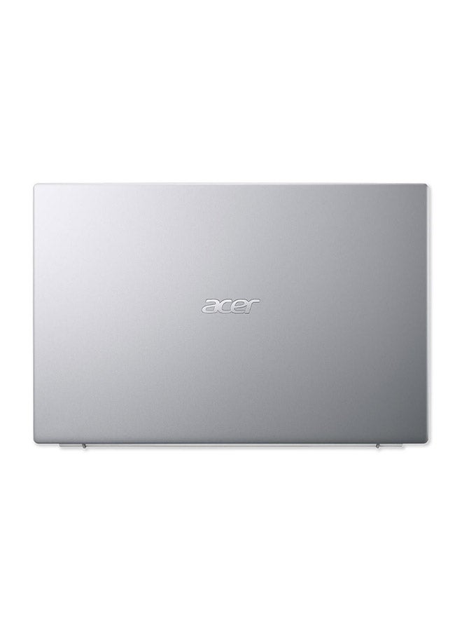 أيسر - كمبيوتر محمول أسباير 3 A315 بشاشة FHD مقاس 15.6 بوصة ومعالج Core i3 وذاكرة وصول عشوائي سعة 4 جيجابايت ومحرك أقراص صلبة سعة 1 تيرابايت وDOS (بدون نظام التشغيل Windows) وبطاقة NVIDIA GeForce MX350 سعة 2 جيجابايت والإنجليزية/العربية فضي نقي الإنجليزية/العربية فضي نقي - Image 1
