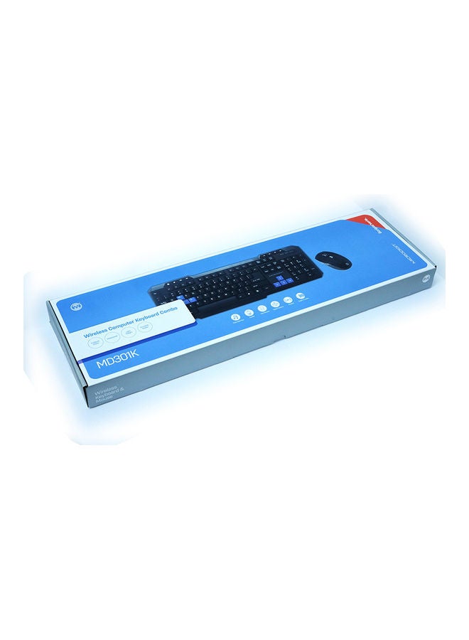 Microdigit - Wireless Computer Keyboard And Mouse Combo Set Black - Image 1