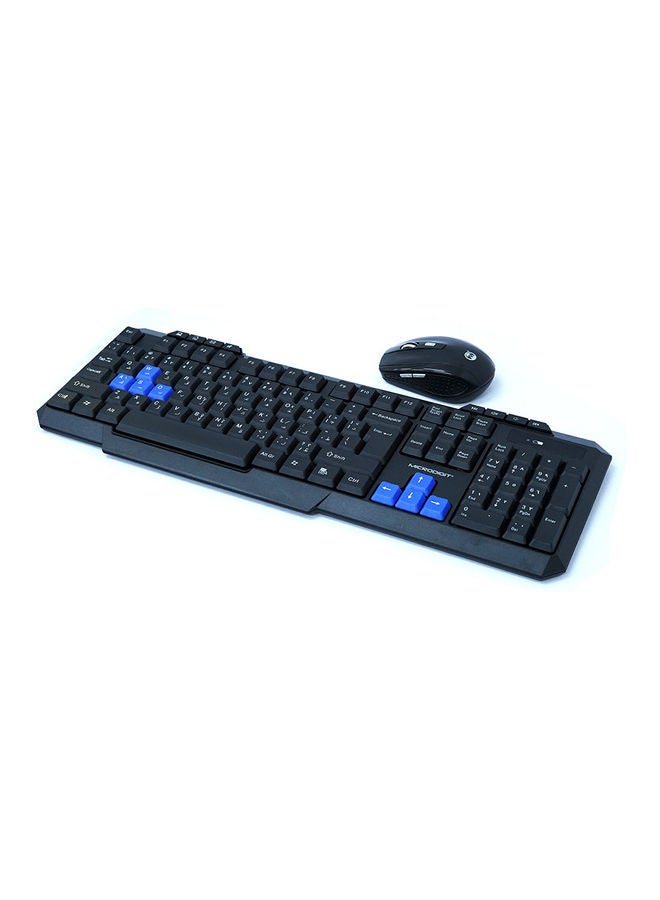 Microdigit - Wireless Computer Keyboard And Mouse Combo Set Black - Image 1