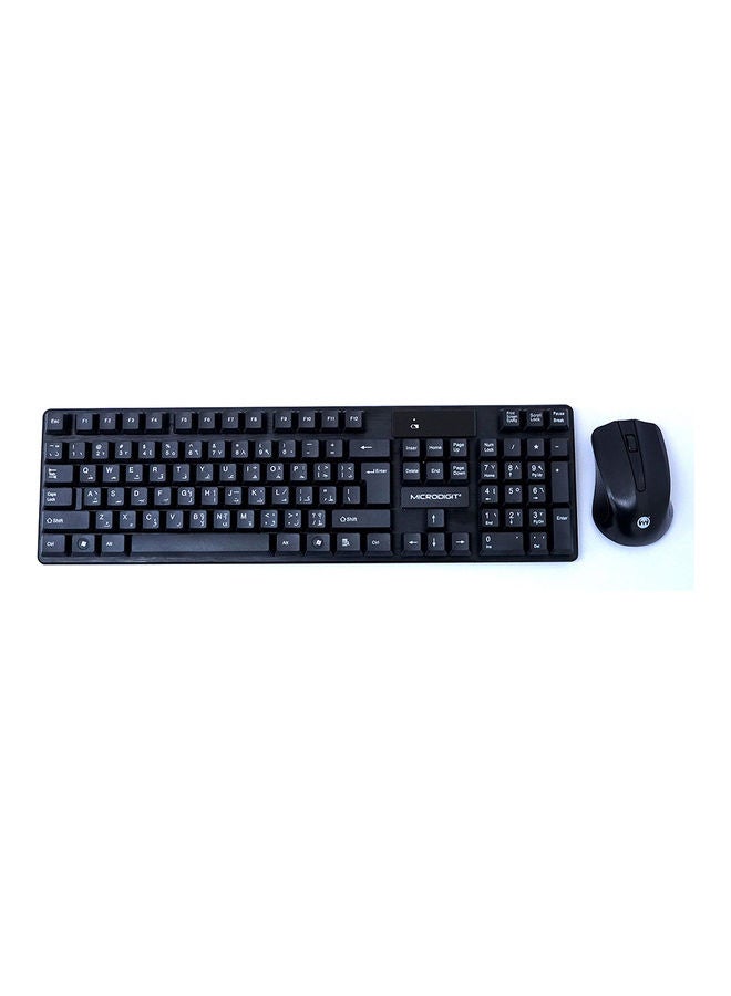 Microdigit - Wireless Computer Keyboard And Mouse Set Black - Image 1