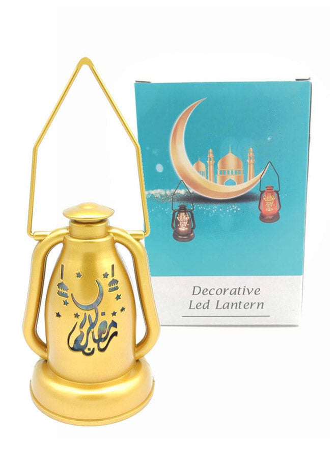 فانوس رمضان LED ذهبي 20 سم - Image 2
