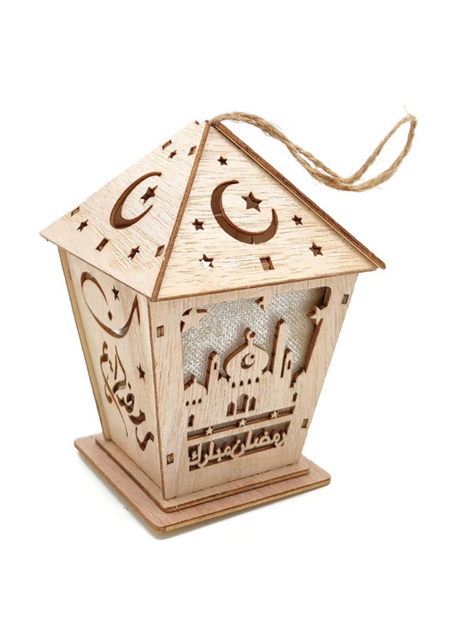 Ramadan LED Light Lantern Beige 15cm - Image 2
