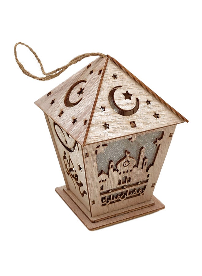 Ramadan LED Light Lantern Beige 15cm - Image 3