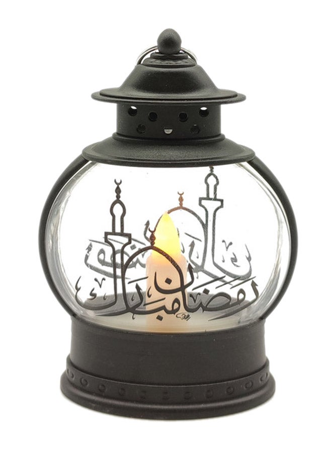 فانوس رمضان LED أسود 14 سم