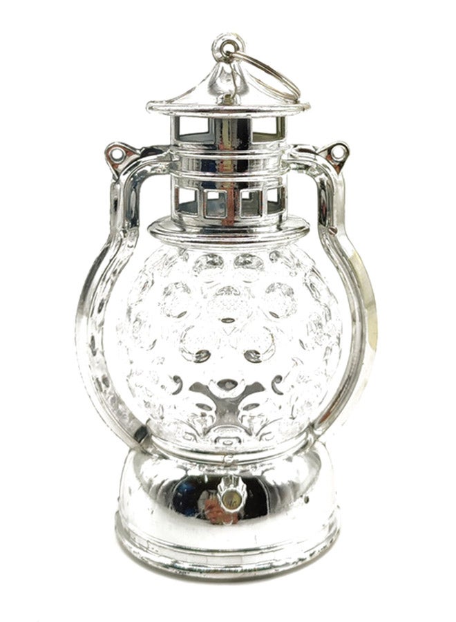 Ramadan LED Light Lantern Silver 16cm