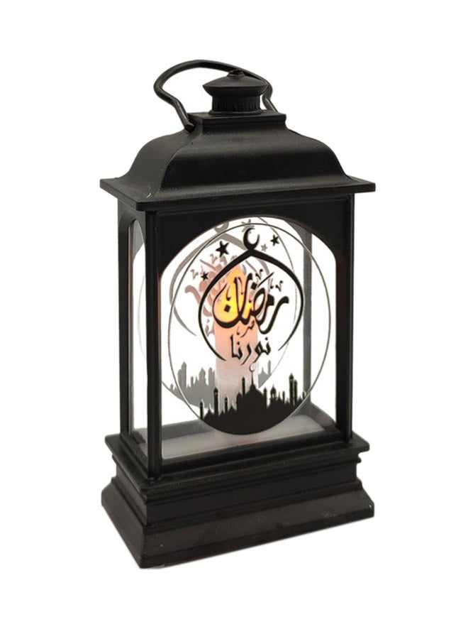 Ramadan LED Light Lantern Black 15cm - Image 1