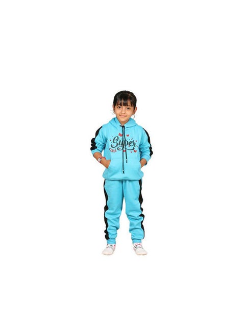 Printed Super Training Suit With Pocket Turquoise