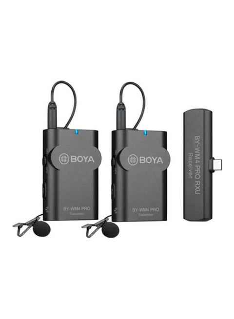 2.4 Ghz Wireless Microphone System For Android And Other Type-C Devices BY-WM4-PRO-K6-grey Grey