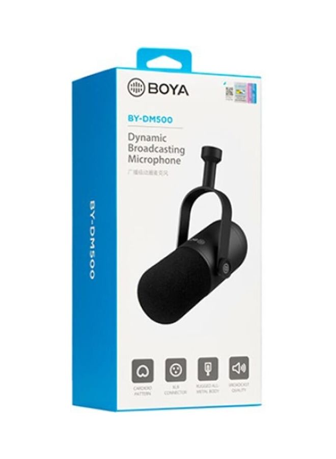 Dynamic Broadcasting Microphone BY-DM500-Black Black