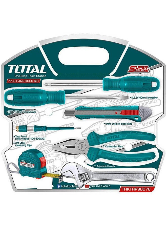 TOTAL Hand Tool Kit 7-Piece Blue 