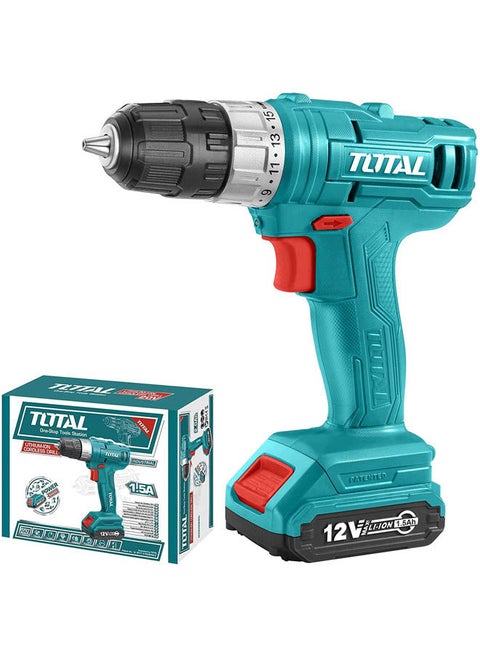 Lithium Ion Cordless Drill 12V 1 Battery Green 10mm