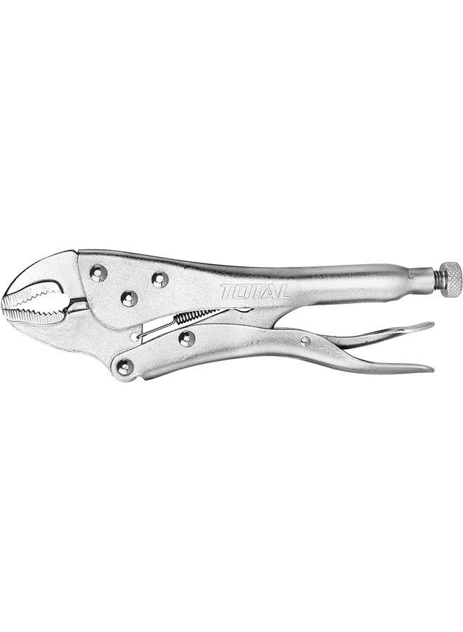 TOTAL Curved Jaw Locking Plier Silver 10inch - Image 1