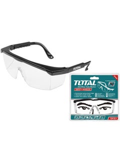 TOTAL Work And Driving Eye Protection Clear Glasses Black 