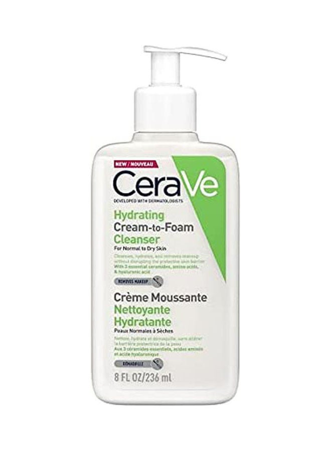 CeraVe - Hydrating Cream-To-Foam Cleanser White 236ml - Image 1