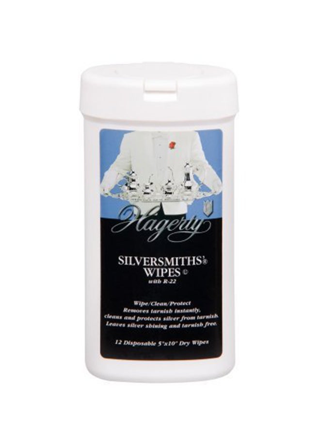 12-Piece Silvermith's Wipe Multicolour 5x10inch