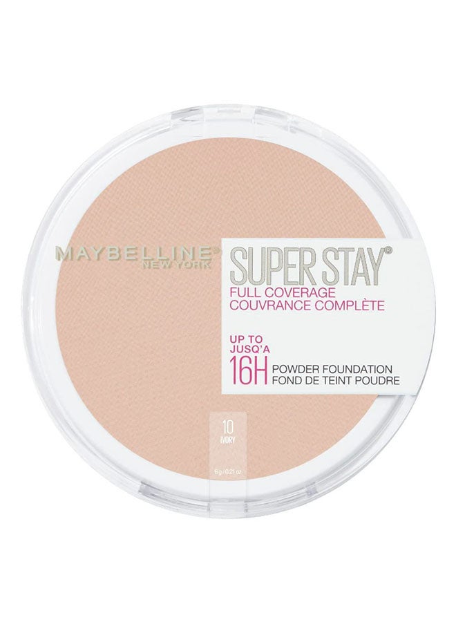 MAYBELLINE NEW YORK - superstay full coverage powder foundation 10 Ivory - Image 1