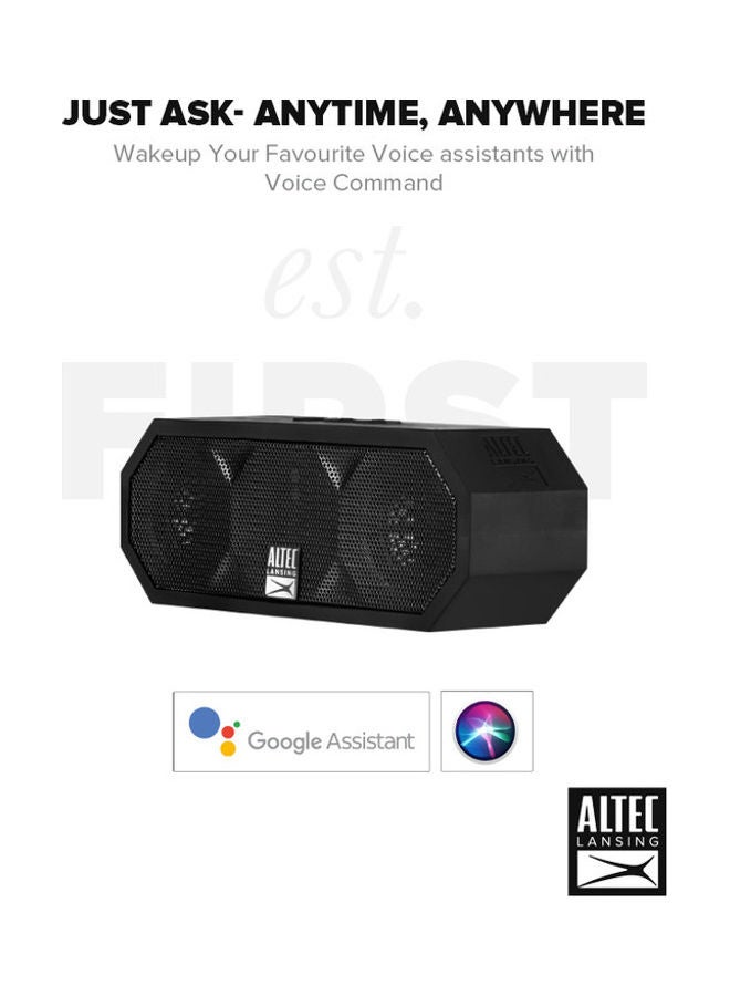 Altec Lansing Jacket H2O Rugged Bluetooth Speaker Black  - Image 4