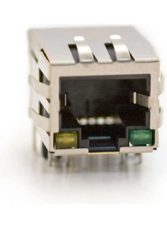 Generic - 8-Pin Pcb Mount Ethernet Shielded Socket With Built In Transformer Hr911105A Hy911105A Blue - Image 1