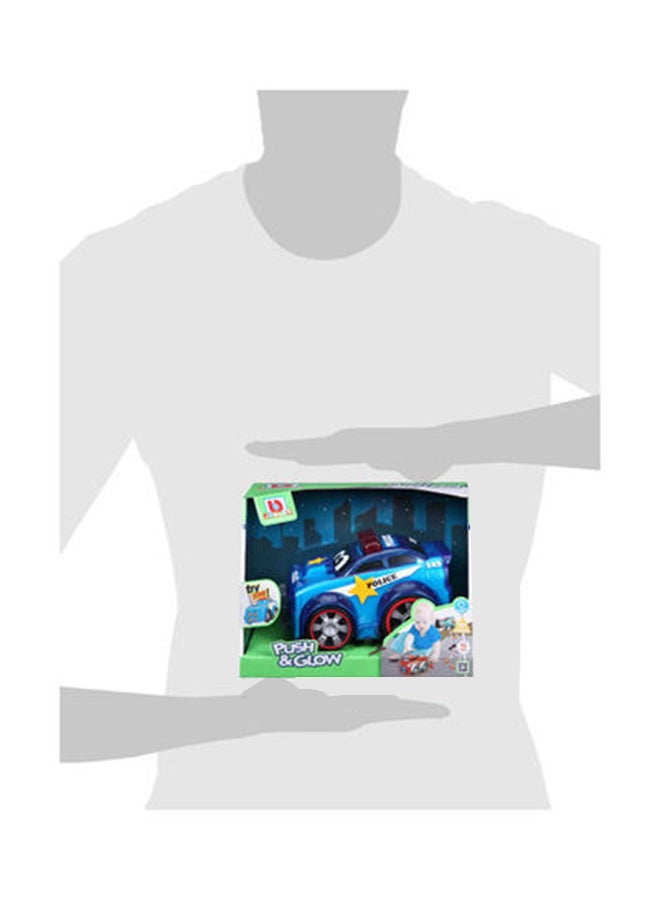 BB Junior Police Toy car - Push & Glow Multicolour 6.7inch  - Image 4